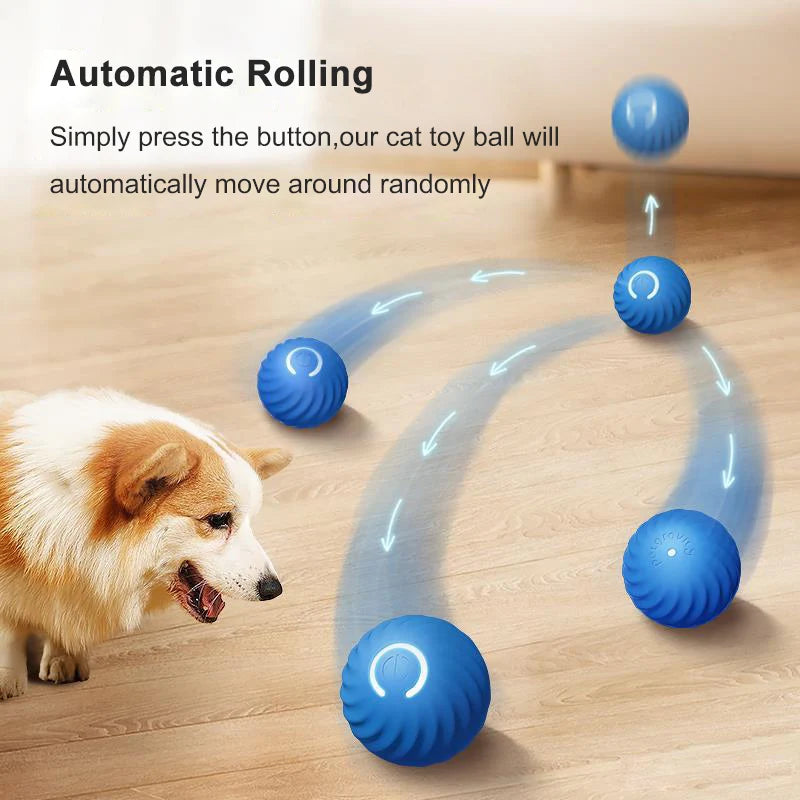 USB Rechargeable Interactive Plastic Dog Toys Electronic Irregular Motion Vibration Ball Fashionable Pet Movement Cat Toys