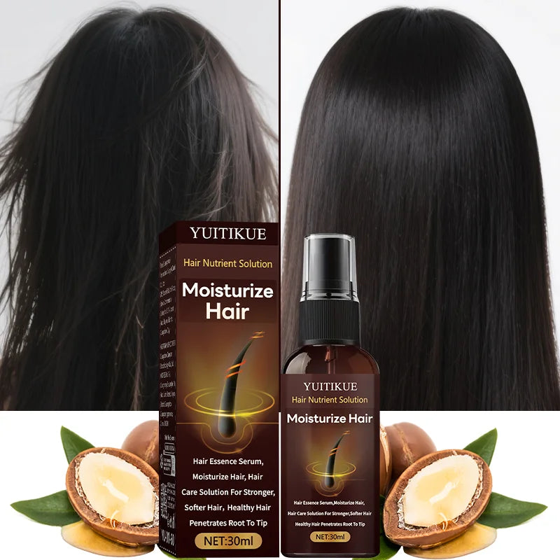Hair Essence Nutrient Spray 30ml - Deeply Moisturizes & Strengthens Hair, for Stronger Softer Hair, Root to Tip Care
