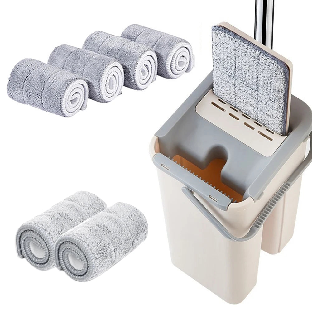 Mop Microfiber Rotating Head Replacement Floor Mop Head Household Floor Bucket Heads Multi-function Stickable for Home Office