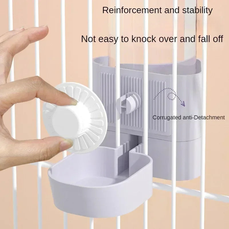 Rabbit Water Feeder for Cage Hanging Automatic Water Dispenser Water Bottle Bowl for Small Animal Hedgehog Hamster 17oz