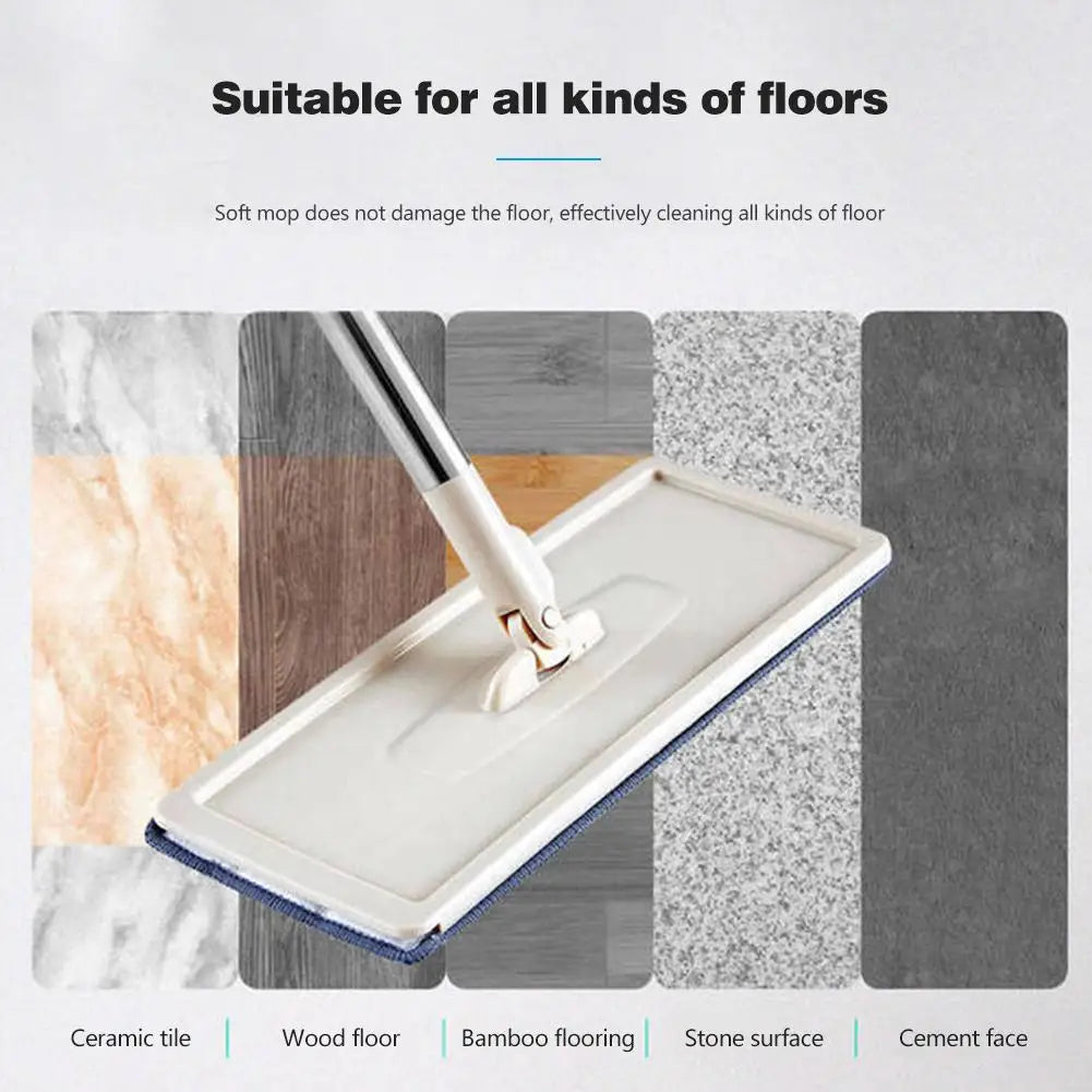 Mop Microfiber Rotating Head Replacement Floor Mop Head Household Floor Bucket Heads Multi-function Stickable for Home Office