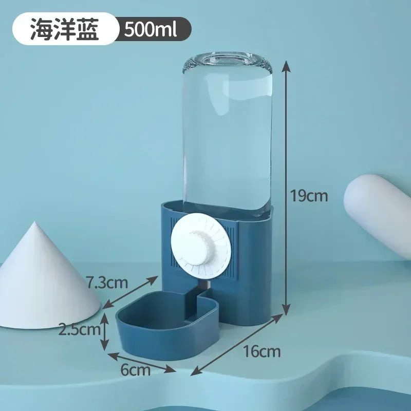 Rabbit Water Feeder for Cage Hanging Automatic Water Dispenser Water Bottle Bowl for Small Animal Hedgehog Hamster 17oz