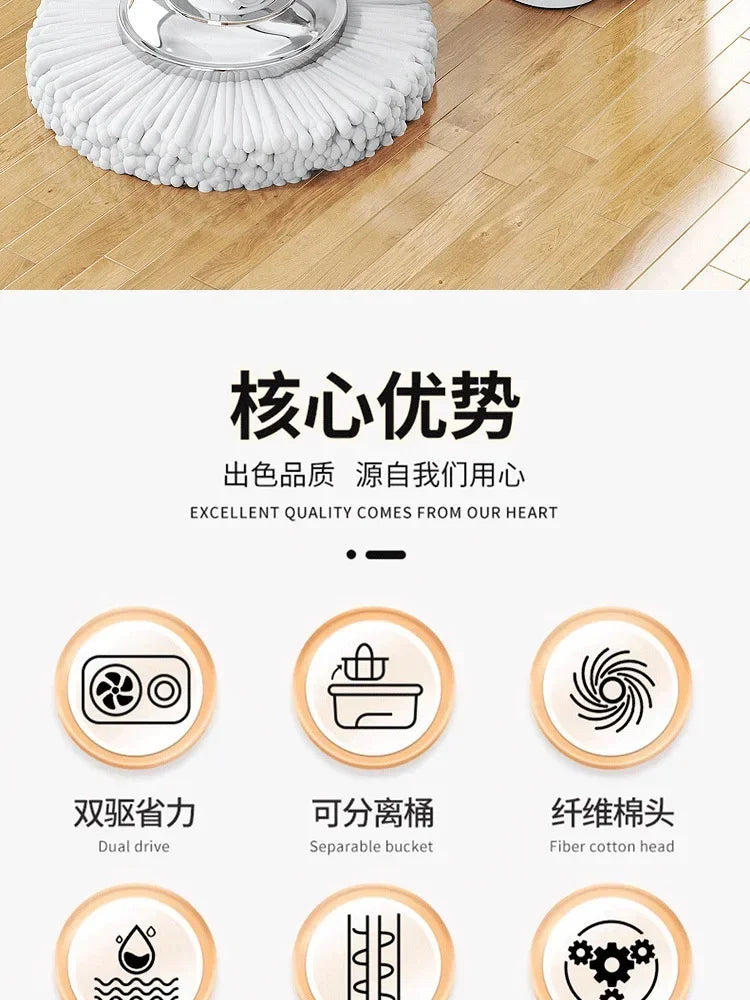 Hot Selling Mop Bucket Set Lazy Mop Twist Bucket Household Cleaning 360 Rotating Mop and Bucket